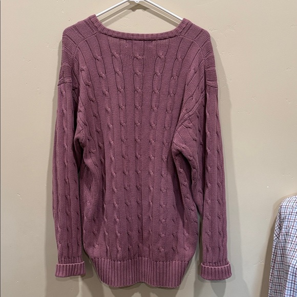 Vintage Cable Knit Sweater - Mauve - Picture 2 of 3